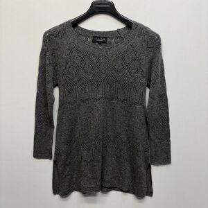 Claudia Nichole Women 100% Cashmere Sweater Size Small Gray Pullover D080 -1